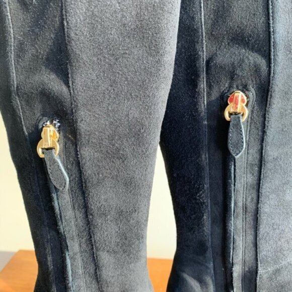 Dvf Luzzi Over the Knee Suede Black Fall Winter Boots - Picture 12 of 16